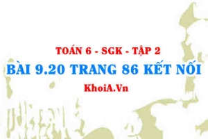 Bài 9.20 trang 86 Toán 6 Tập 2 Kết nối tri thức